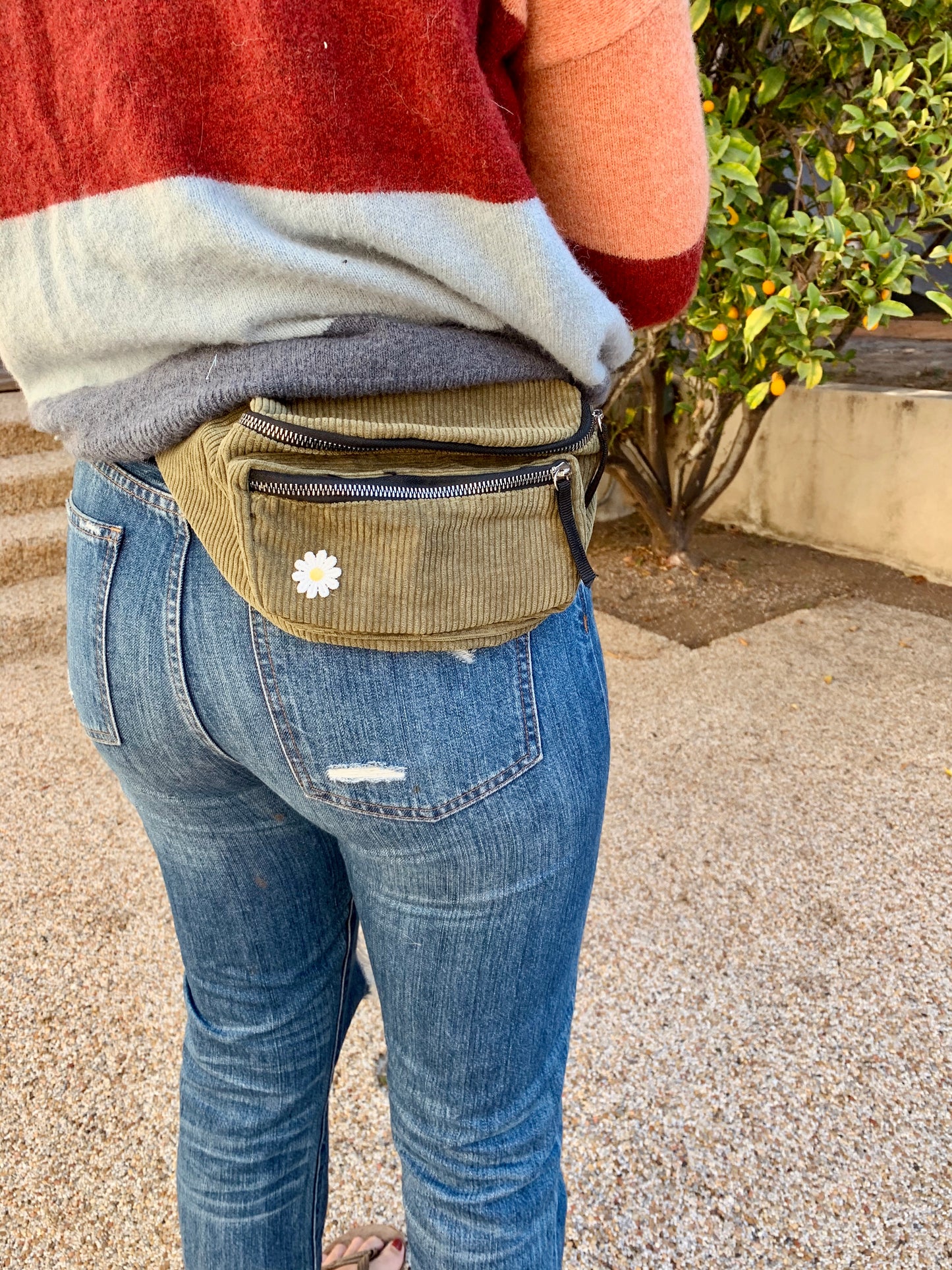 Corduroy Fanny Pack - Olive