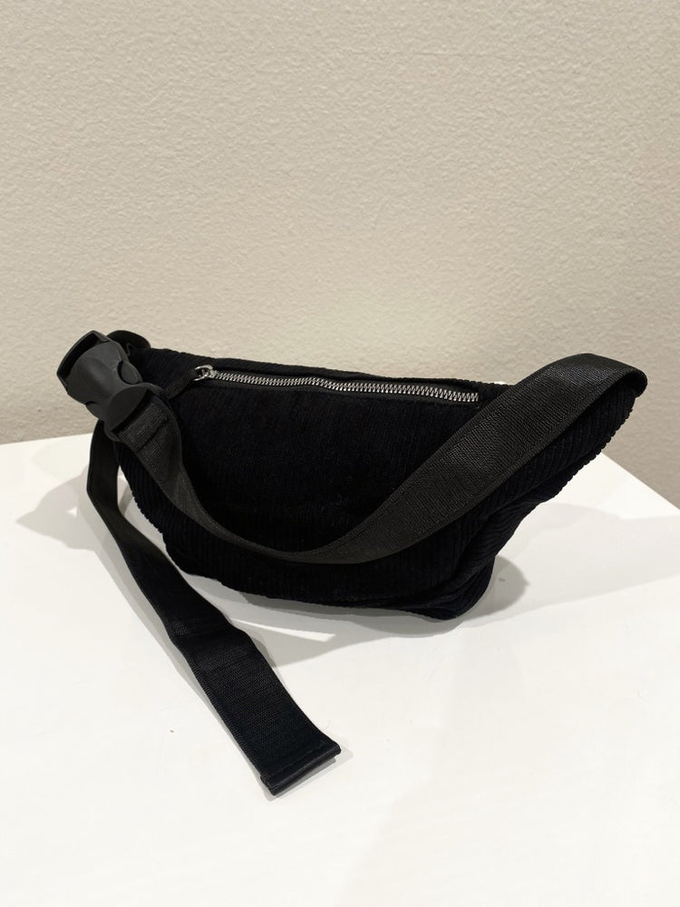 Corduroy Fanny Pack - Black