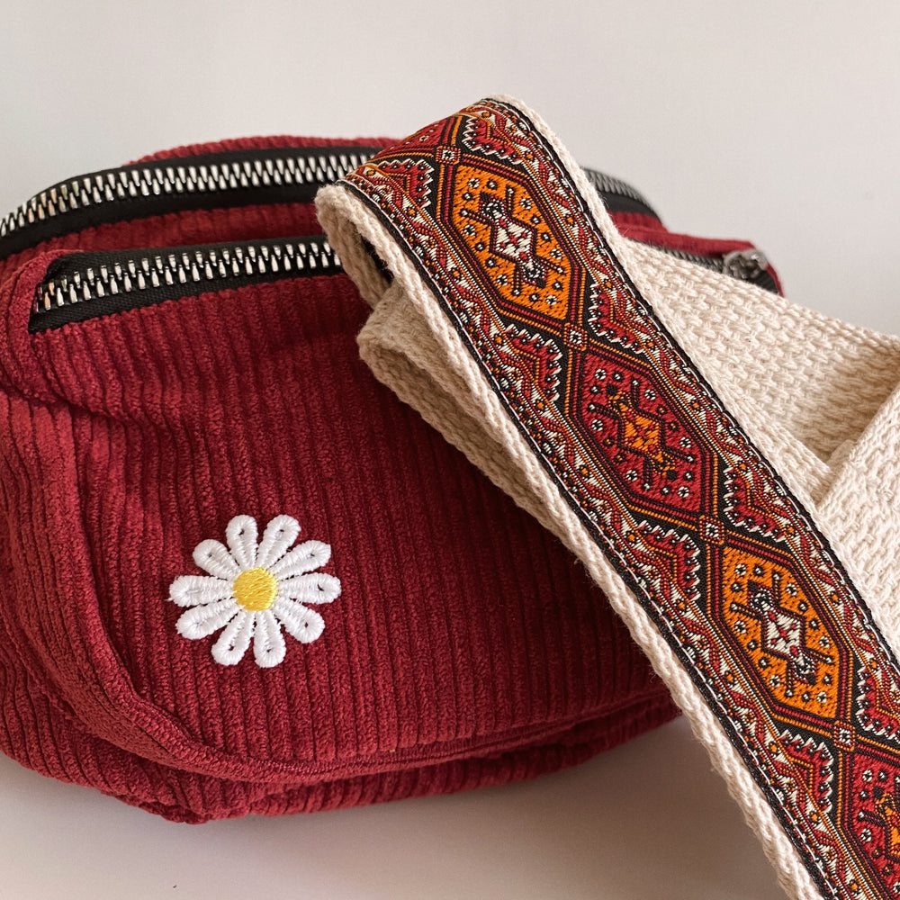 Corduroy Fanny Pack - Pomegranate