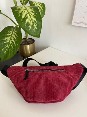 Corduroy Fanny Pack - Pomegranate