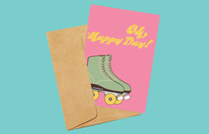 Oh Happy Day! Greeting Card - Pink