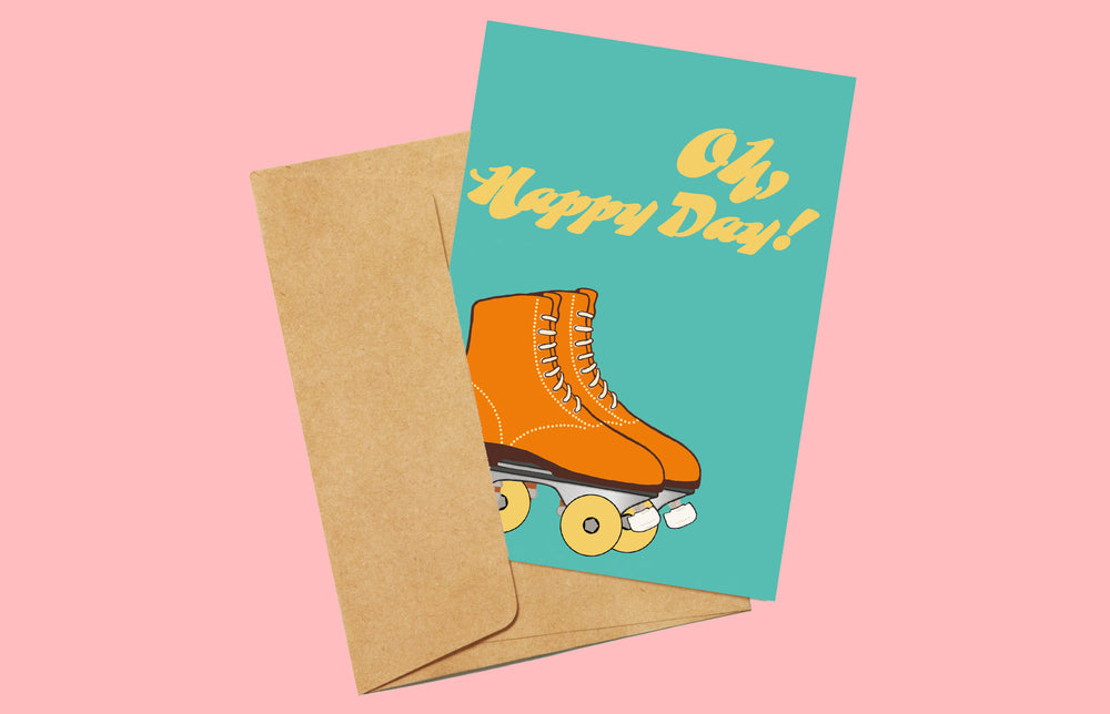 Oh Happy Day! Greeting Card - Teal