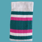 Skater Socks - Teal, Hot Pink